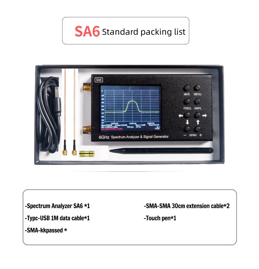 SA6 6GHz Digital Handheld Port - Signal Generator Spectrum Analyzer ulasan dan harga
