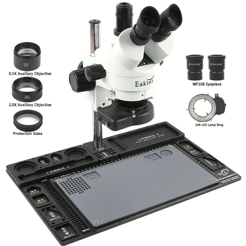 Big Multifunction Aluminum All - Stereo Trinocular Microscope Pcb ulasan dan harga