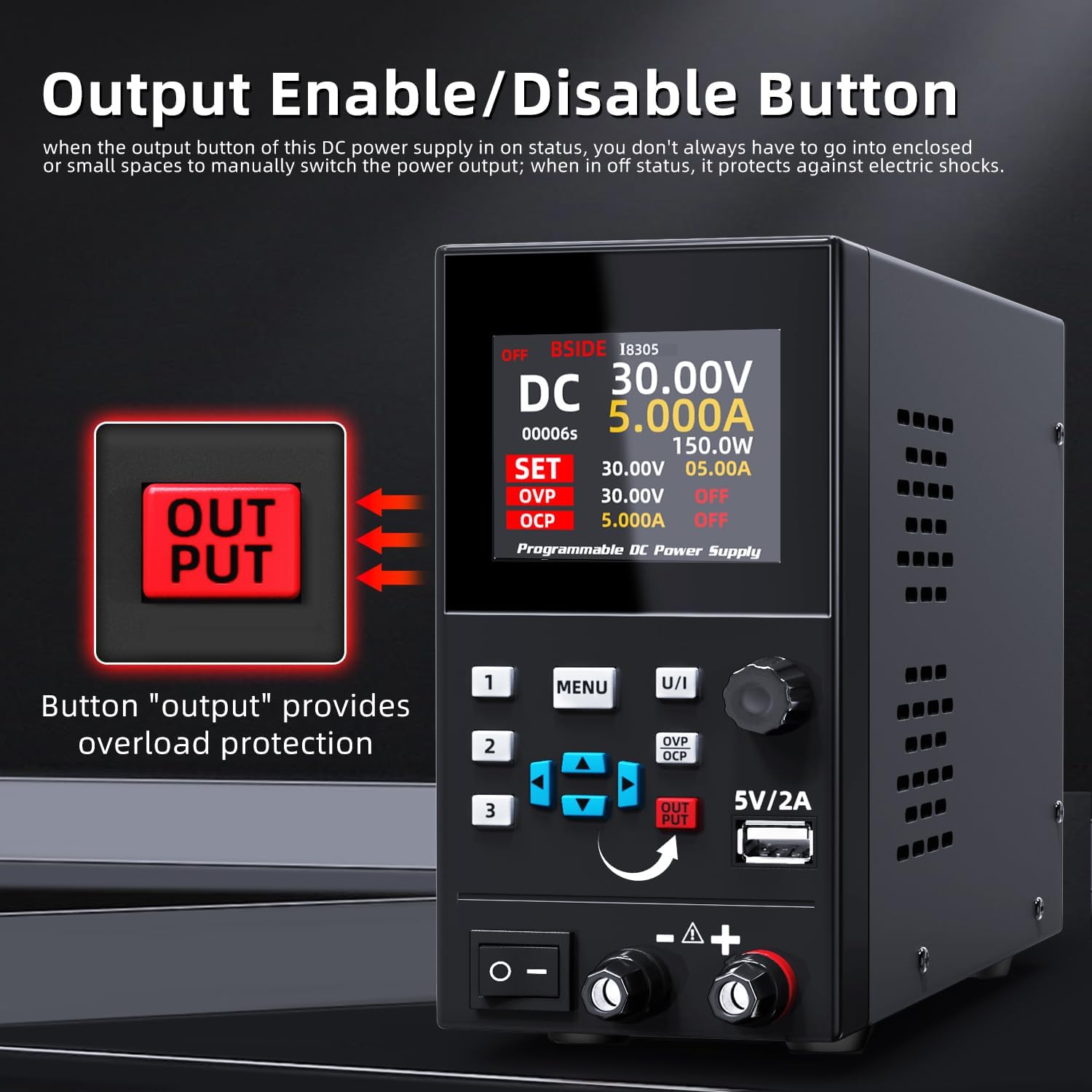BSIDE DC Laboratory Regulated  - Programmable Dc Power Supply 30V 10A ulasan dan harga