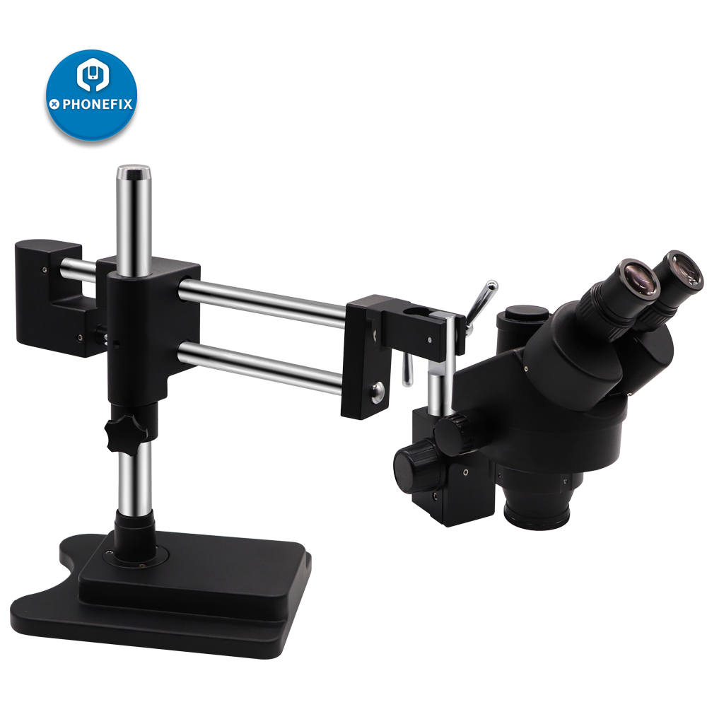 3.5X-90X Black Double Arm Ster - Stereo Trinocular Microscope Pcb ulasan dan harga