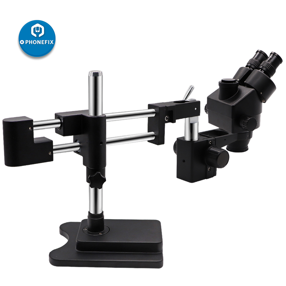 3.5X-90X Black Double Arm Ster - Stereo Trinocular Microscope Pcb ulasan dan harga