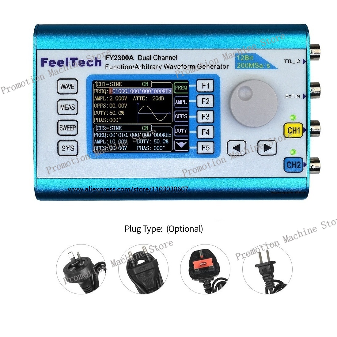 FY2300 12MHz 20MHz DDS Functio - Function Arbitrary Waveform Generator ulasan dan harga