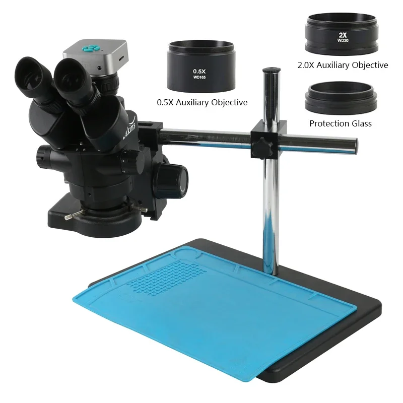 Zoom 3.5X-90X Confocal Trinocu - Stereo Trinocular Microscope Pcb ulasan dan harga