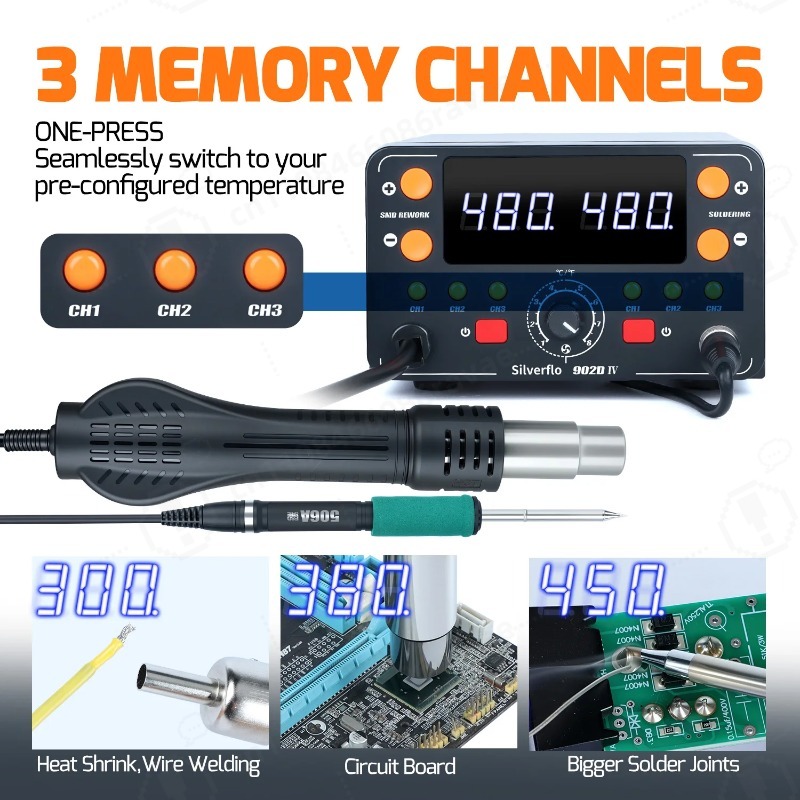 902D-IV 775W Soldering Station - Hot Air Rework Station T12 ulasan dan harga