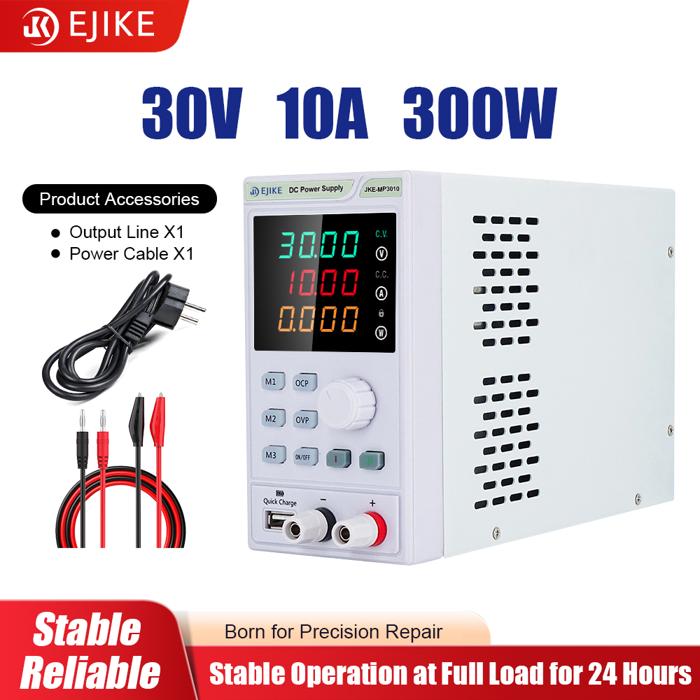 EJIKE DC Power Supply 300W Pro - Programmable Dc Power Supply 30V 10A ulasan dan harga